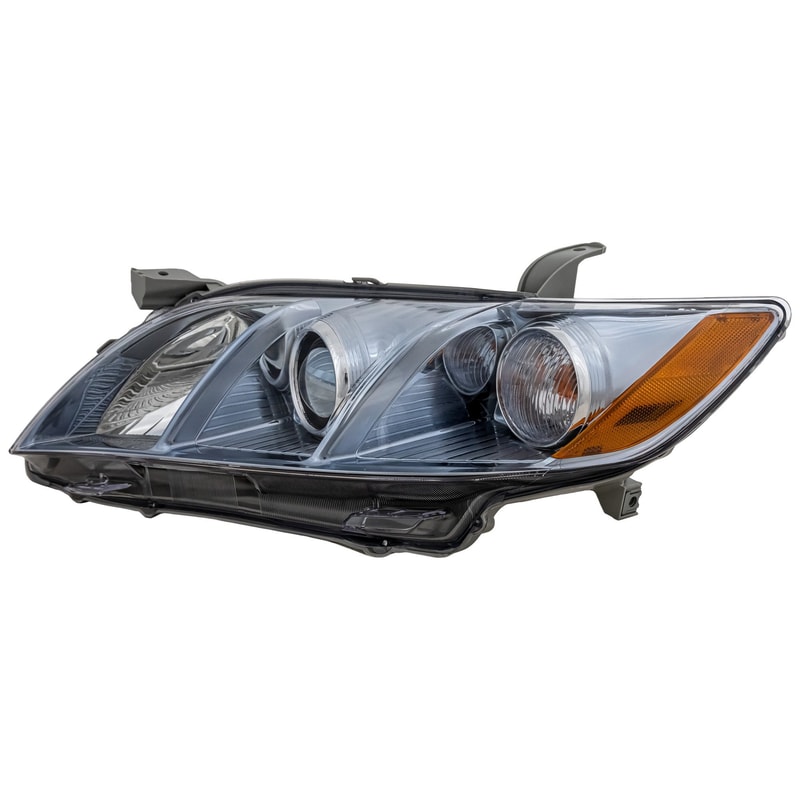 Headlight Assembly for 2007-2009 Toyota Camry Hybrid Model, Left (Driver), Halogen, USA Built Vehicle, Replacement
