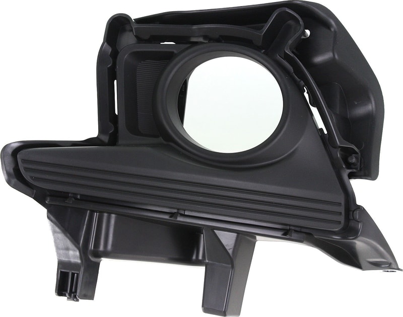 Front Fog Light Molding for Toyota Highlander 2014-2016, Left (Driver), Textured Black, without LED Daytime Running Light, Replacement