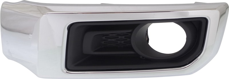 Front Fog Light Molding for Toyota 4Runner 2014-2023, Left (Driver), Primed (Ready to Paint) with Chrome Trim, Without Nightshade Edition, Replacement