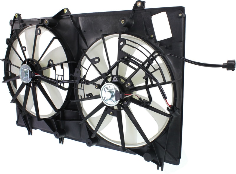 Radiator Fan Shroud Assembly for Toyota Highlander 2008-2010, 3.5L, Without Tow Package, Japan Built Vehicle, Without Control Module, Replacement