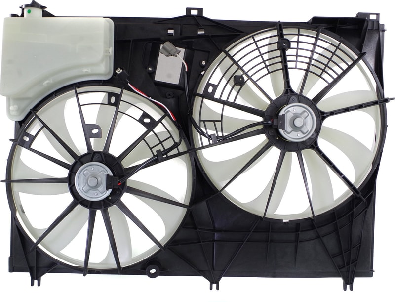 Radiator Fan Assembly for Toyota Highlander 2014-2019, 2.7L Engine/3.5L Engine, Without Towing Package, Without Control Module, Replacement