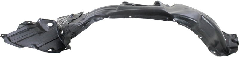 Front Fender Liner for Toyota Highlander 2011-2013, Left (Driver), Plastic, Vacuum Form, with Towing Package, Excluding Hybrid Models, Replacement