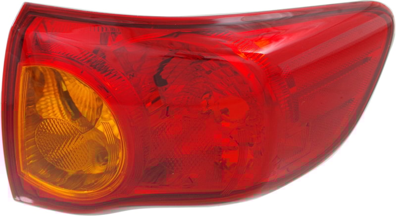 Tail Light for Toyota Corolla 2009-2010, Right (Passenger) Side, Lens and Housing, Suitable for Japan Built Vehicle, Replacement