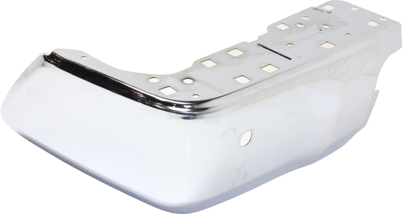 Rear Bumper End Extension for 2014-2021 Toyota Tundra, Left (Driver), Chrome, Steel Type, with Park Assist Sensor Holes, Replacement