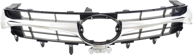 Grille for Toyota Camry 2015-2017 and Hybrid, Black & Chrome, LE / XLE Models, Without Pre Collision System, Replacement