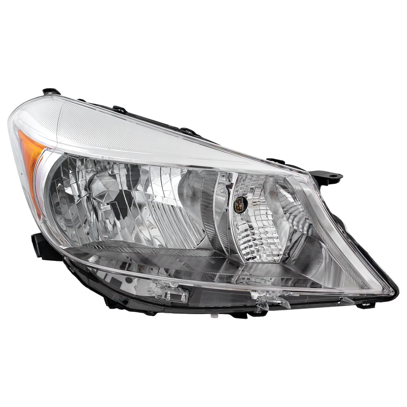 Headlight for Toyota Yaris Hatchback 2012-2014, Right (Passenger) Side, Lens and Housing, Halogen, Standard Type, Replacement