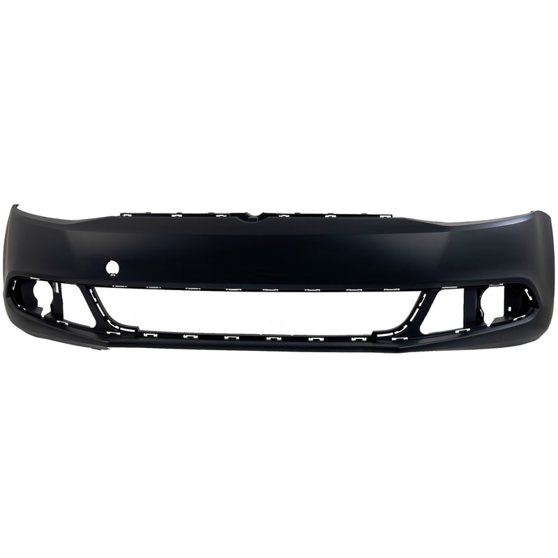 Front Bumper Cover for Volkswagen Jetta Sedan (2011-2014), Primed (Ready to Paint), without Headlight Washer and Intelligent Park Assist System Holes, Excludes GLI Model, Replacement