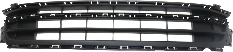 Front Bumper Grille for Volkswagen Jetta 2015-2018, Textured, without Intelligent Parking Assist System Holes, Excludes GLI Model, Replacement