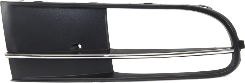 Front Fog Light Molding for Volkswagen Beetle 2013-2019, Right (Passenger) Side, Black with Chrome Insert, Convertible, Replacement