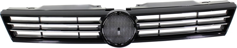 Grille for Volkswagen Jetta Sedan 2011-2014, Chrome Shell with Painted Black Insert (Excluding GLI/Hybrid Model), Replacement