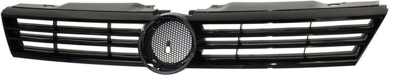 Grille for Volkswagen Jetta 2011-2014 Sedan, Black Shell and Insert, Excludes GLI and Hybrid Model, Replacement (CAPA Certified)