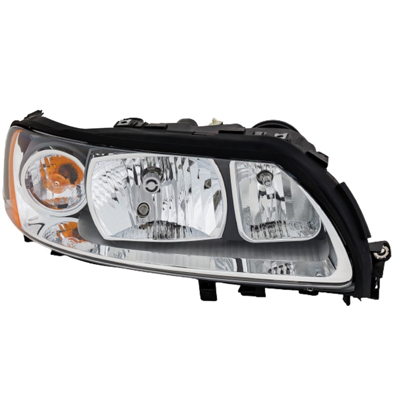 Headlight Assembly for Volvo V70 2005-2007, Right (Passenger), Halogen, Replacement