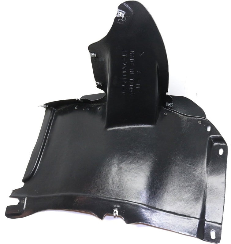 Front Fender Liner for VW Golf/Jetta Wagon 2010-2014, Right (Passenger), Plastic, Vacuum Form, 5/6 Speed Transmission, Replacement
