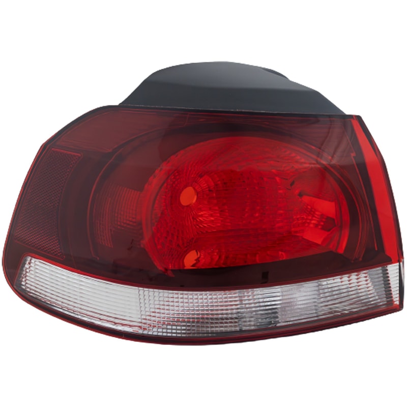 Outer Tail Light for Volkswagen Golf/GTI 2010-2014, Left (Driver) Side, Lens and Housing, Halogen, Hella Brand, Replacement