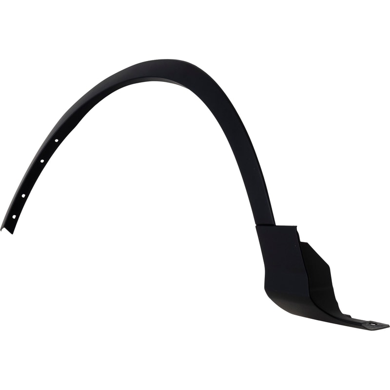 Front Wheel Opening Molding for Ford Escape 2013-2016, Left (Driver), OE Style, Textured Black, without Parallel Park Assist Sensor Holes, Replacement