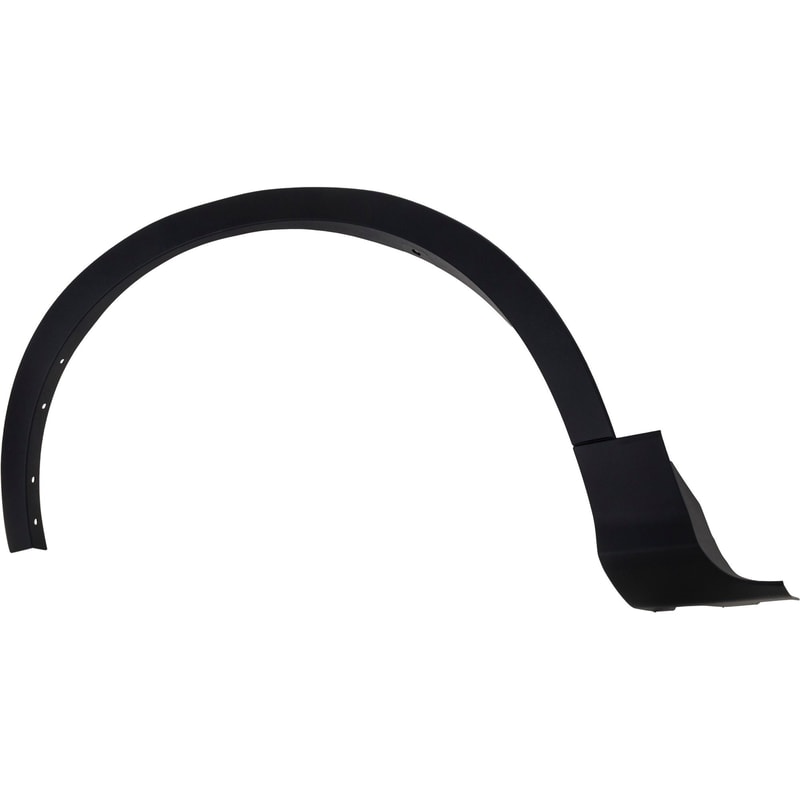 Front Wheel Opening Molding for Ford Escape 2017-2019, Left (Driver), Textured Black, without Parallel Park Assist Sensor Holes, Replacement