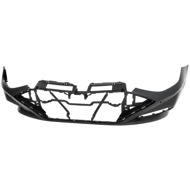 Front Bumper Cover for Hyundai Sonata 2020-2022, Upper, Primed (Ready to Paint), Excludes Hybrid Models, with 4 Sensor Holes, Replacement