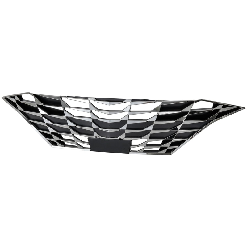 Chrome Shell and Dark Gray Insert Grille for 2021-2023 Hyundai Elantra, Built in USA, with Radar Cruise Control, Replacement