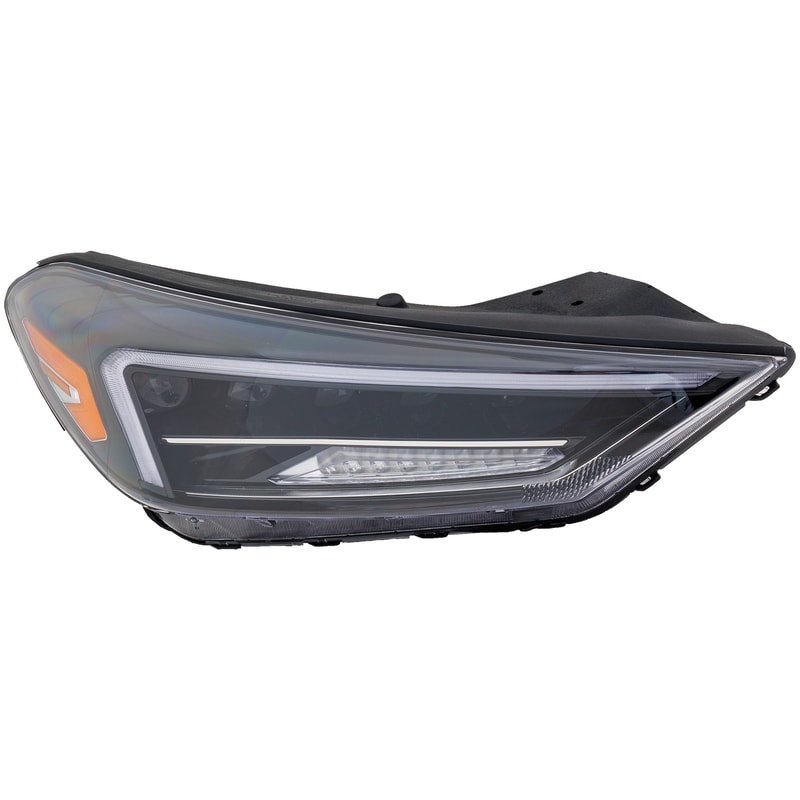 LED Headlight Assembly for Hyundai Tucson 2019-2021, Right (Passenger) Side with LED Accent Light, Replacement