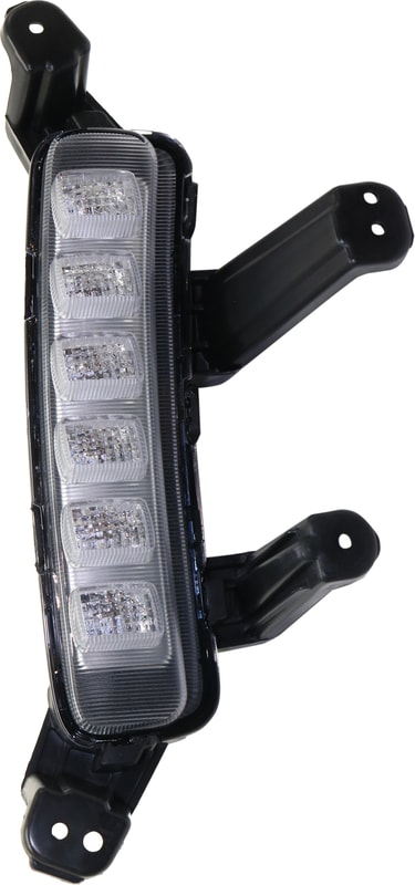 Driving Light Assembly for Hyundai Santa Fe 2017-2018/Santa Fe XL 2019-2019, Right (Passenger) Side, with Daytime Running Light, Replacement (CAPA Certified)