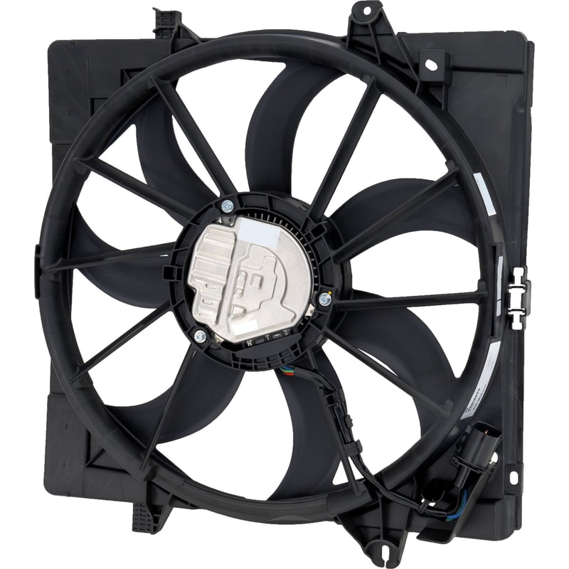 Radiator Fan Assembly for Hyundai Sonata 2020-2022, Kia K5 2021-2024, Single Fan, 1.6L Turbo Engine, Replacement