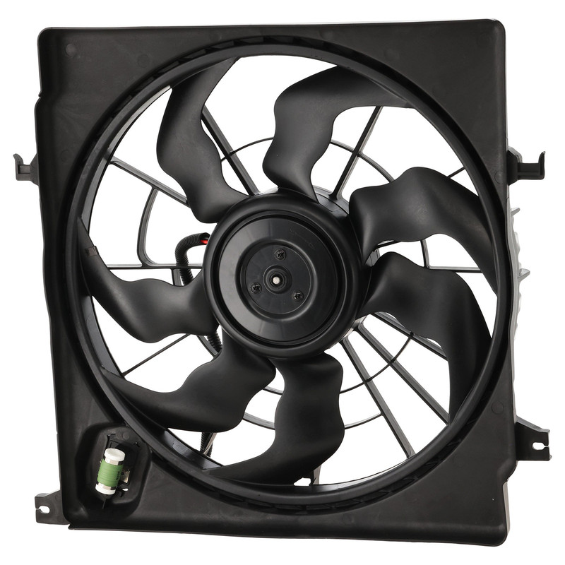 Radiator Fan Assembly for Hyundai Optima 2014-2015, Kia Sonata 2014, Single, 2.0L Turbo, Replacement