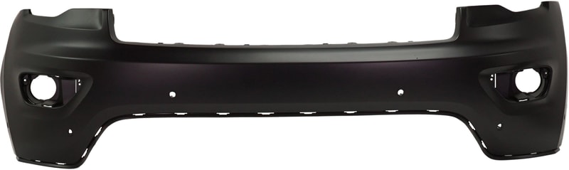 Front Bumper Cover for 2017-2022 Grand Cherokee, Primed (Ready to Paint), with Parking Assist Sensor Holes, Suitable for Laredo, Limited (Excluding Limited X Package), Overland, Trailhawk, Summit Models, Type 1, Replacement