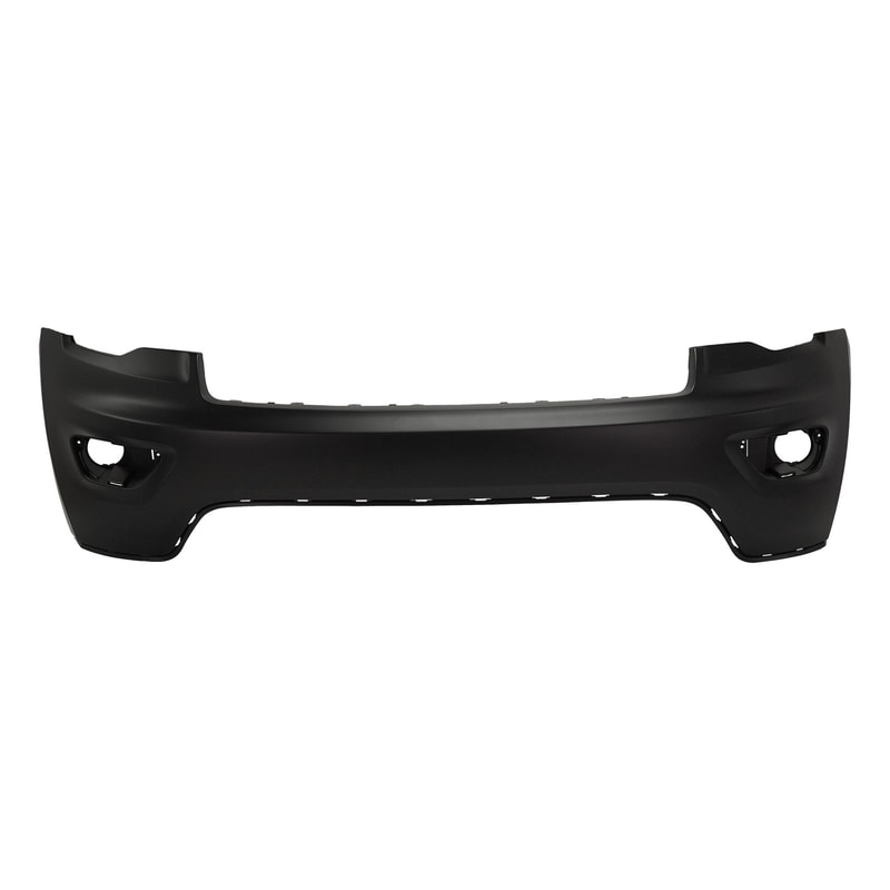 Front Bumper Cover for Grand Cherokee Jeep 2016-2022, Upper, Primed (Ready to Paint), without Advanced Park Assist System and Parking Assist, with Tow Hook Hole, for Laredo, Limited, Overland, Trailhawk Models, Replacement