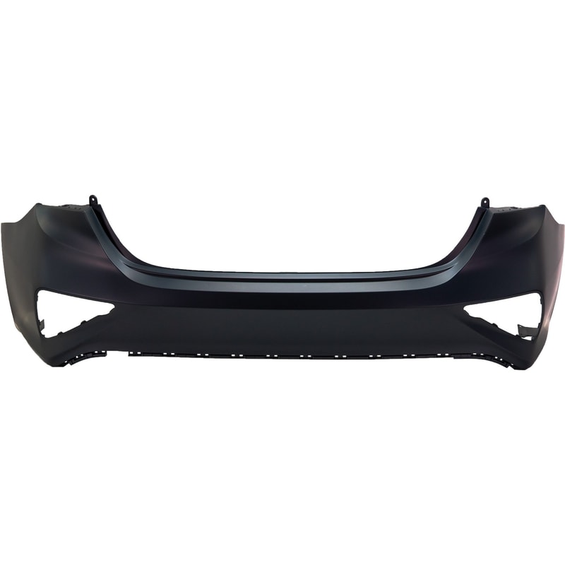 Rear Bumper Cover for Kia Forte 2019-2021 Primed (Ready to Paint), Sedan (EX without Launch Edition Package)/FE/GT/GT-Line/LXS/S Models, (GT Model without Parking Aid Sensor Holes), Replacement