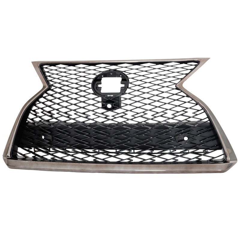 Grille for Lexus RX350/RX450H 2020-2022, Chrome Shell/Painted Dark Gray Insert, with F-Sport Package, Parking Aid Sensor Holes, Camera Hole, Replacement