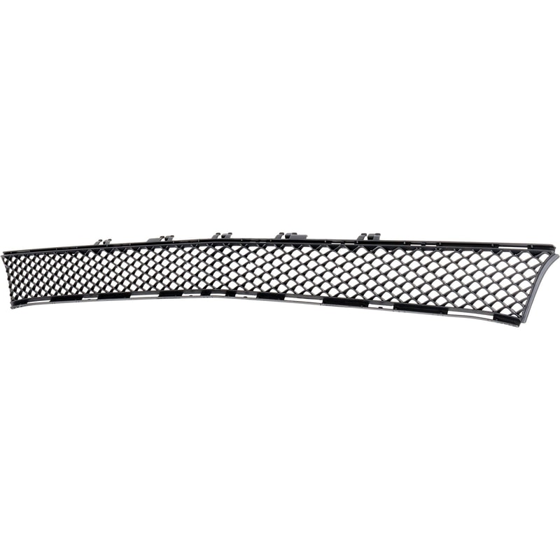 Front Bumper Grille for Mercedes-Benz E-class 2017-2020, Center, Textured Black, fits Sedan/Wagon with Luxury Package, Convertible/Coupe 2018-2020 without AMG Package, Replacement