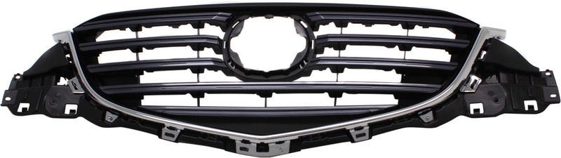 Grille for Mazda CX-5 2016, Chrome Shell with Painted Dark Gray Insert, Replacement