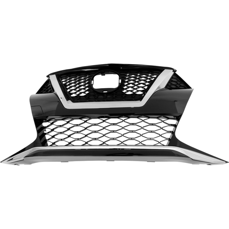 Chrome Shell Grille with Black Insert for Nissan Maxima 2019-2023, Compatible with S/SV/SL Models, Replacement