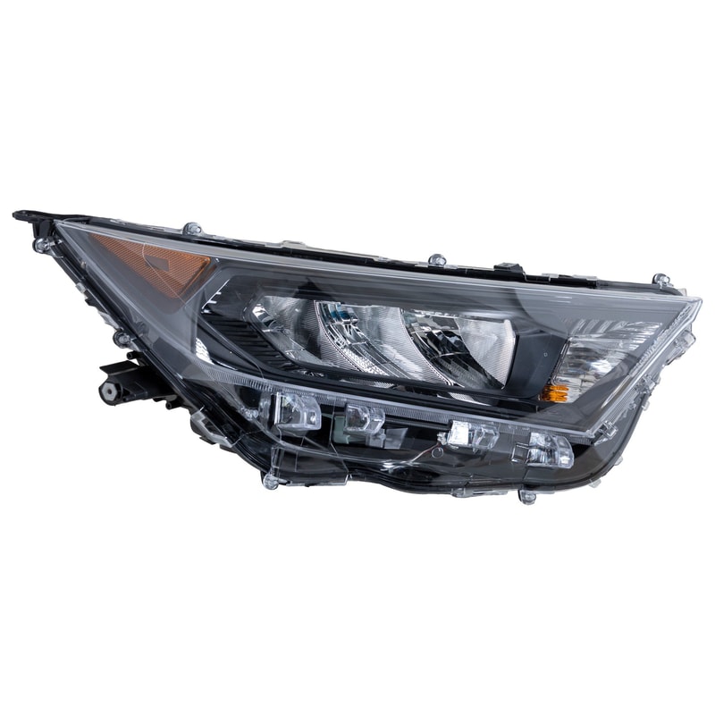 LED Headlight Assembly for Toyota RAV4 2019-2022, Right (Passenger) Side, LE Model, North America Built Vehicle, Replacement (CAPA Certified)