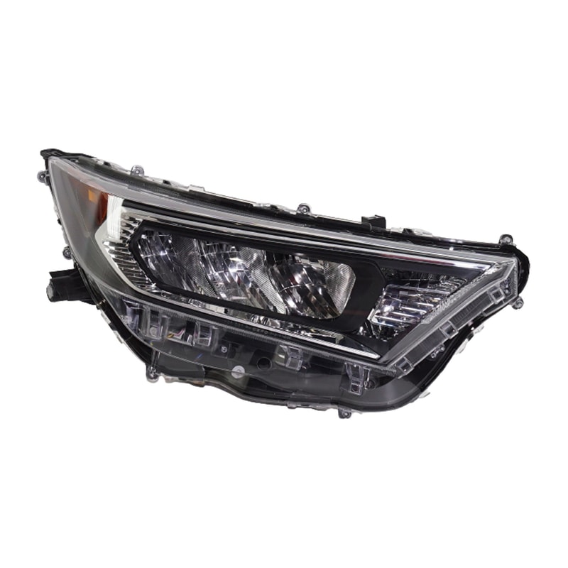 Headlight for Toyota RAV4 2019-2021, Right (Passenger), Lens and Housing, Halogen, Excludes LE/Hybrid Models, for Japan Built Vehicle, Replacement