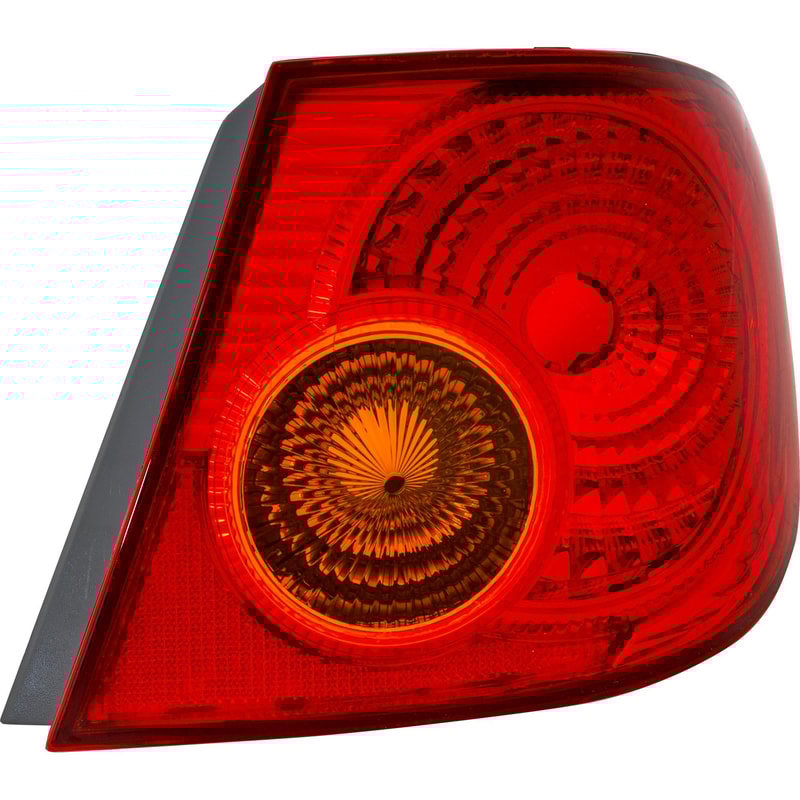 Tail Light for Toyota Corolla 2003-2004, Right (Passenger), Outer Lens and Housing, Halogen, Replacement