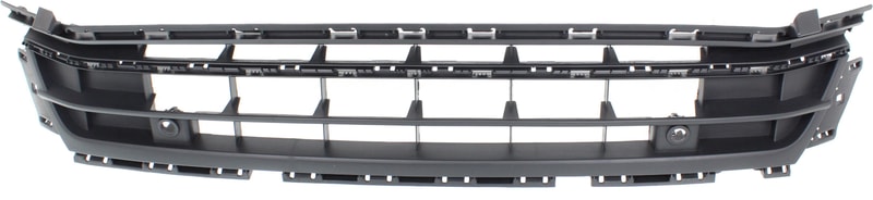 Front Bumper Grille for Volkswagen Jetta 2015-2018, Lower Position, Textured, with Park Assist Sensor Holes, Excludes GLI/Hybrid Models, Replacement