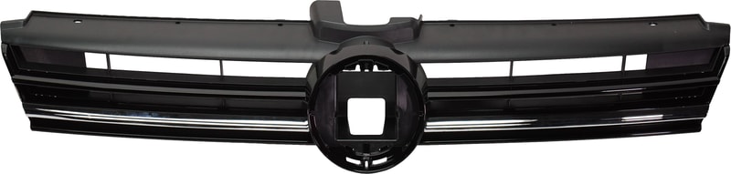 Textured Black Grille with Chrome Molding for Volkswagen Golf 2018-2021, Golf SportWagen 2018, Replacement