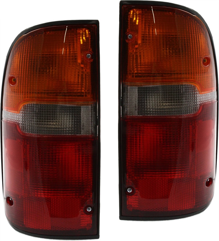Tail Light Assembly Pair/Set for 1995-2000 Toyota Tacoma, Right (Passenger) and Left (Driver) Side, Replacement