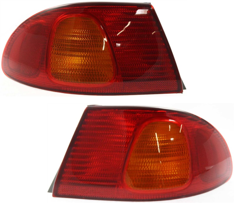 Tail Light Assembly Pair/Set for 1998-2002 Toyota Corolla, Outer, Right (Passenger) and Left (Driver) Replacement