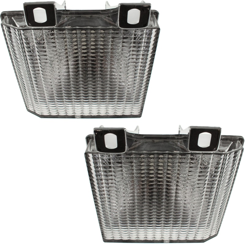 Park Light Lens and Housing Pair/Set for 1983-1988 Chevrolet Suburban with Dual Headlights, Right (Passenger) and Left (Driver) Side, Replacement