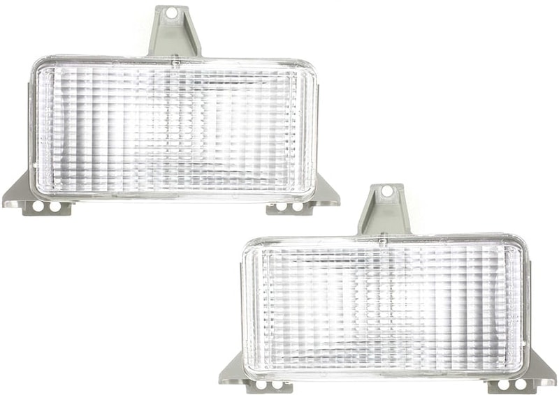 Park Light Pair/Set for 1983-1988 Chevrolet Suburban, Right (Passenger) and Left (Driver), Lens and Housing, with Single Headlights Replacement