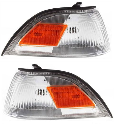 Corner Light Assembly for Toyota Corolla 1988-1992, Right (Passenger) and Left (Driver), Pair/Set of 2 Replacement