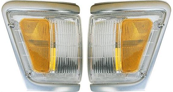 Corner Light for TOYOTA PICKUP 1992-1995, Right (Passenger) and Left (Driver), Pair/Set of 2, Replacement Assembly Set