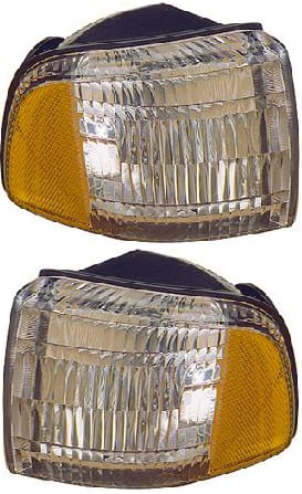 Corner Light Pair/Set for 1994-2002 RAM Full Size Pickup, Right (Passenger) and Left (Driver) Lens and Housing, without Sport Package Replacement