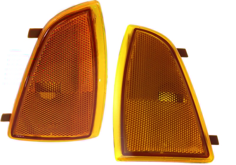 Corner Light Pair/Set for Chevrolet S10 Pickup 1994-1997, Right (Passenger) and Left (Driver) Included, Lens and Housing, with Sealed Beam Headlights Replacement