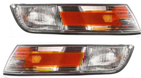 Corner Light for Mercury Grand Marquis 1995-1997, Right (Passenger) and Left (Driver) Pair/Set of 2, Lens and Housing Replacement