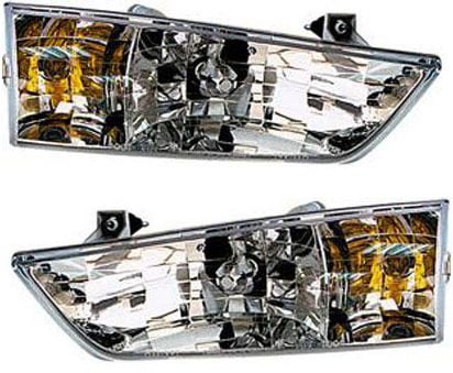 Headlight Assembly Pair/Set for 1998 Windstar, Halogen, Right (Passenger) and Left (Driver) Side, Ford Replacement