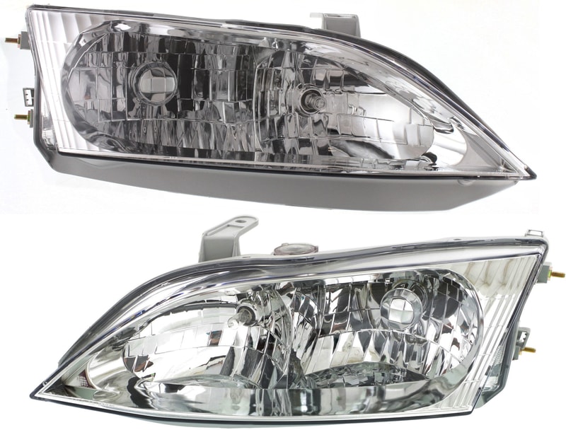 Headlight Assembly for Lexus ES300, 1997-2001, Right (Passenger) and Left (Driver) Halogen Light Set, Replacement