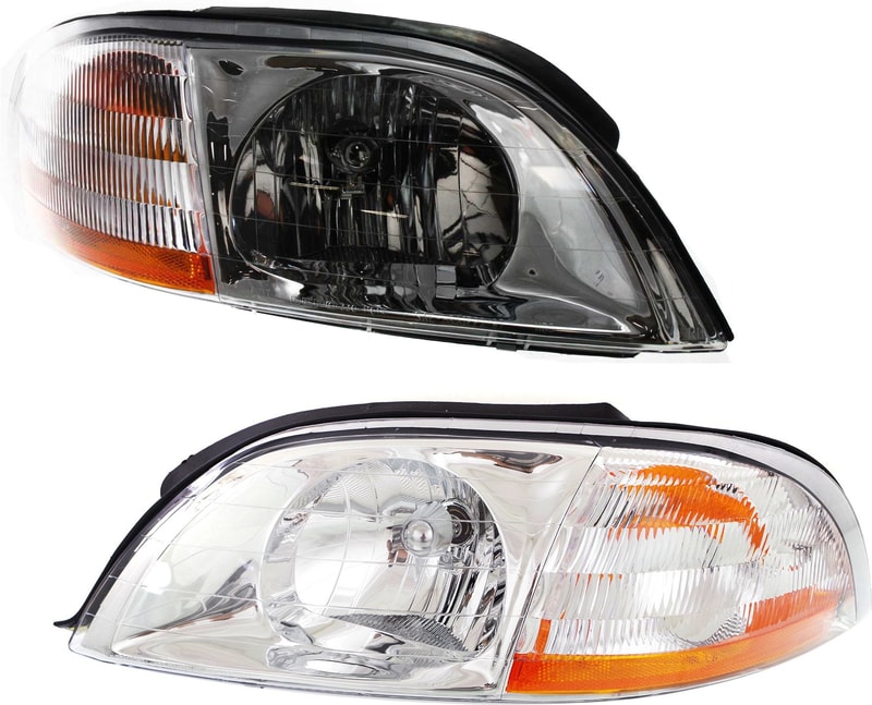 Headlight Assembly for Ford Windstar 1999-2003, Right (Passenger) and Left (Driver) Halogen Replacement Pair/Set